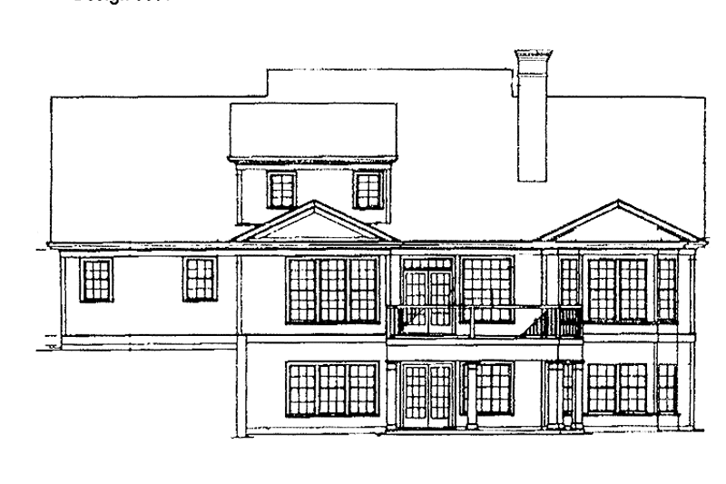 Dream House Plan - Exterior - Rear Elevation for Country House Plan #429-94 - 4 bed, 3.5 bath