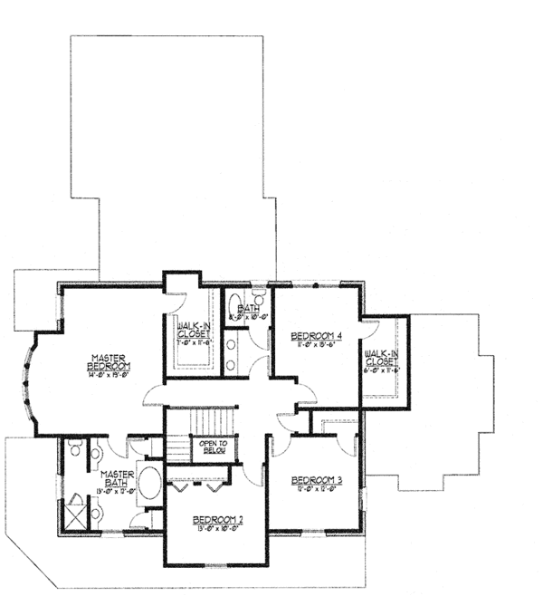 Dream House Plan - Country Floor Plan - Upper Floor Plan #978-7