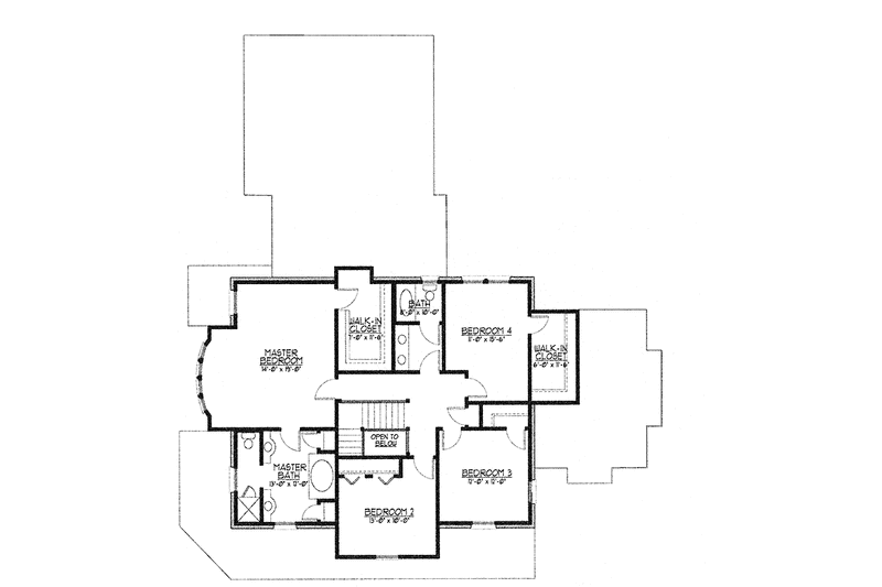Dream House Plan - Floor Plan - Upper Floor for Country House Plan #978-7 - 4 bed, 2.5 bath