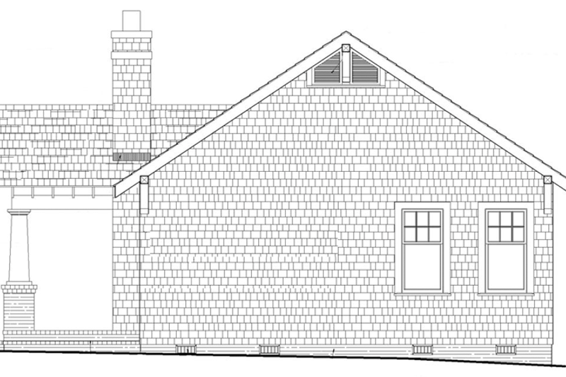 House Plan Design - Exterior - Rear Elevation for Craftsman House Plan #137-359 - 3 bed, 2 bath