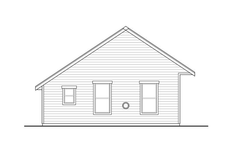 Dream House Plan - Exterior - Other Elevation 1 for Craftsman House Plan #124-1339, 1 bath
