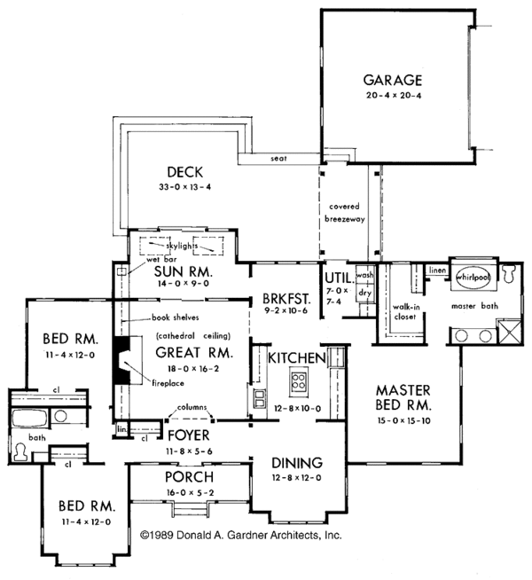 House Blueprint - Ranch Floor Plan - Main Floor Plan #929-161