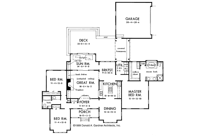Home Plan - Floor Plan - Main Floor for Ranch House Plan #929-161 - 3 bed, 2 bath