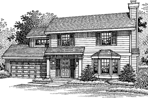 Dream House Plan - Colonial Exterior - Front Elevation Plan #320-652