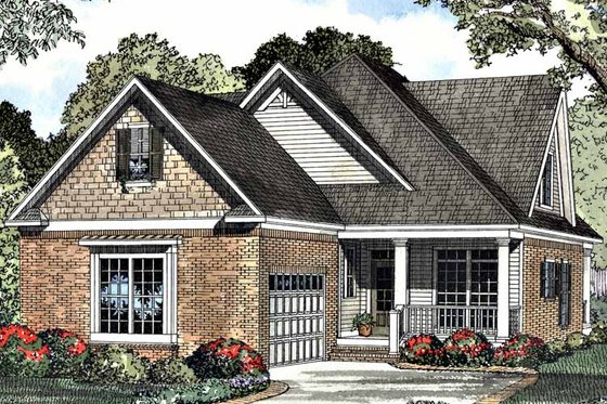 Exterior - Front Elevation 3 for Bungalow House Plan #17-3015 - 3 bed, 2.5 bath