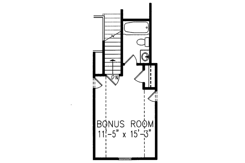 Architectural House Design - Floor Plan - Other Floor for Craftsman House Plan #54-235 - 3 bed, 2 bath