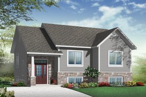Exterior - Front Elevation 3 for Craftsman House Plan #23-2577 - 2 bed, 1 bath