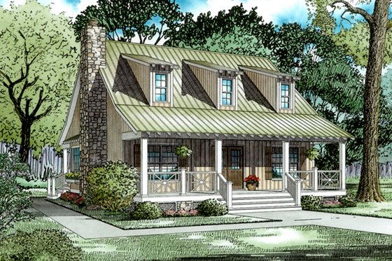 Exterior - Front Elevation 3 for Colonial House Plan #17-2882 - 3 bed, 2 bath