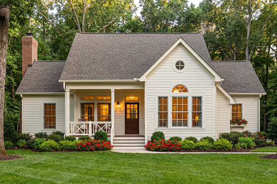 Exterior - Front Elevation 3 for Traditional House Plan #406-272 - 3 bed, 2 bath
