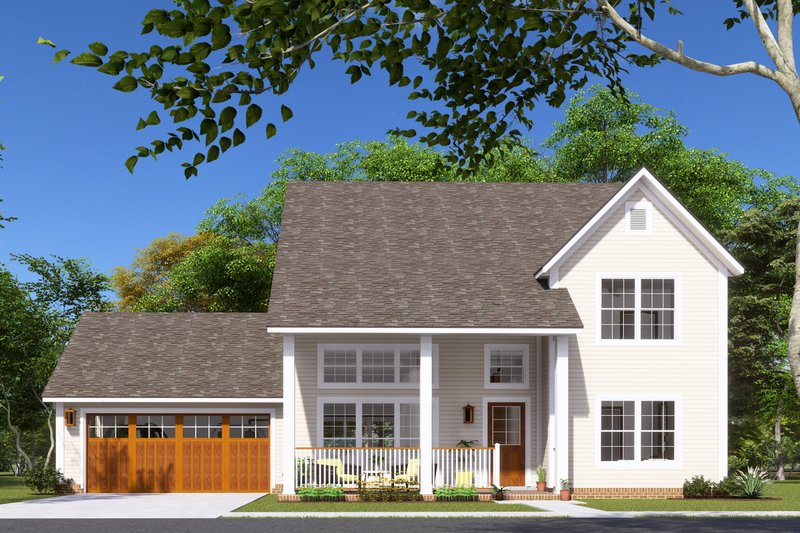 House Blueprint - Farmhouse Exterior - Front Elevation Plan #513-2227