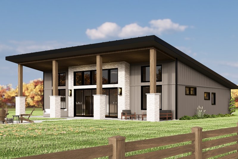 House Design - Exterior - Other Elevation for Modern House Plan #1064-317 - 3 bed, 2 bath