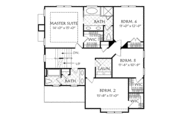 Traditional Style House Plan - 4 Beds 2.5 Baths 2044 Sq/Ft Plan #927-523 