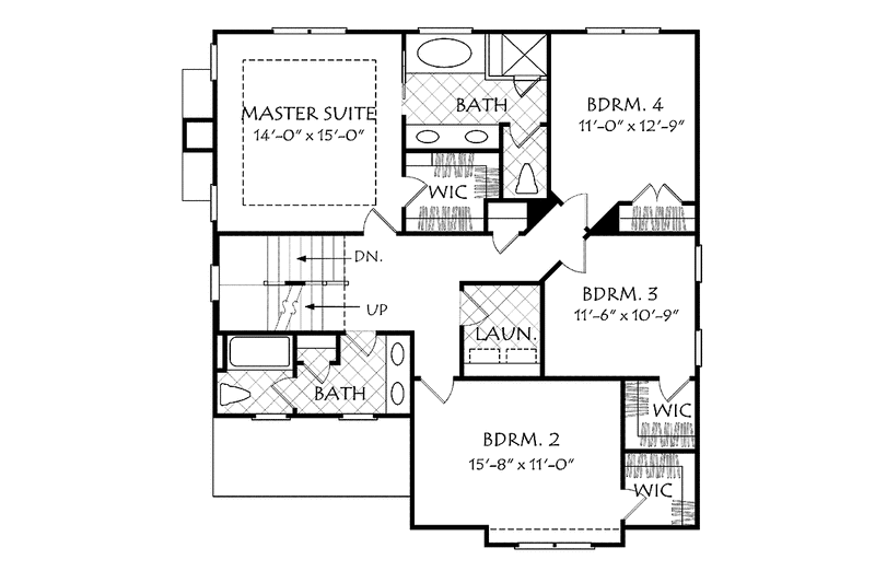 Home Plan - Floor Plan - Upper Floor for Traditional House Plan #927-523 - 4 bed, 2.5 bath