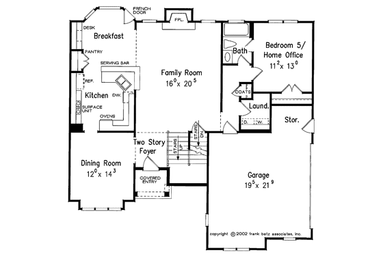 Floor Plan - Main Floor for Traditional House Plan #927-652 - 5 bed, 3 bath