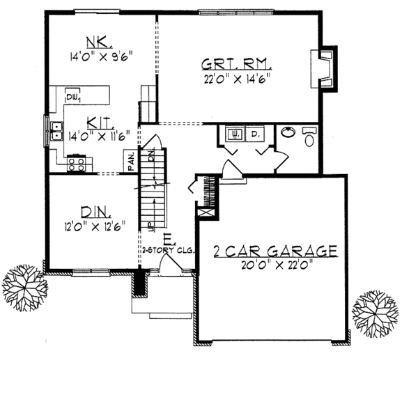 House Plan Design - Traditional Floor Plan - Main Floor Plan #70-1321