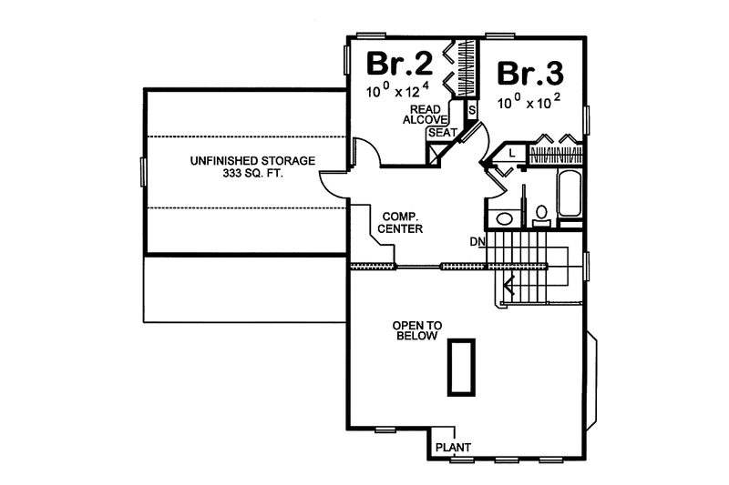 Dream House Plan - Floor Plan - Upper Floor for Country House Plan #20-2224 - 3 bed, 2.5 bath