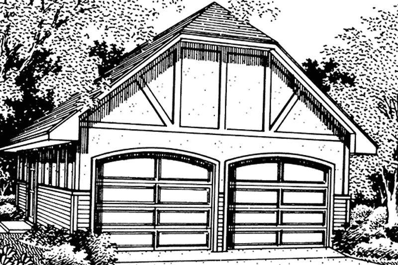 Architectural House Design - European Exterior - Front Elevation Plan #45-557