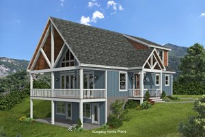 Southern Exterior - Front Elevation Plan #932-792