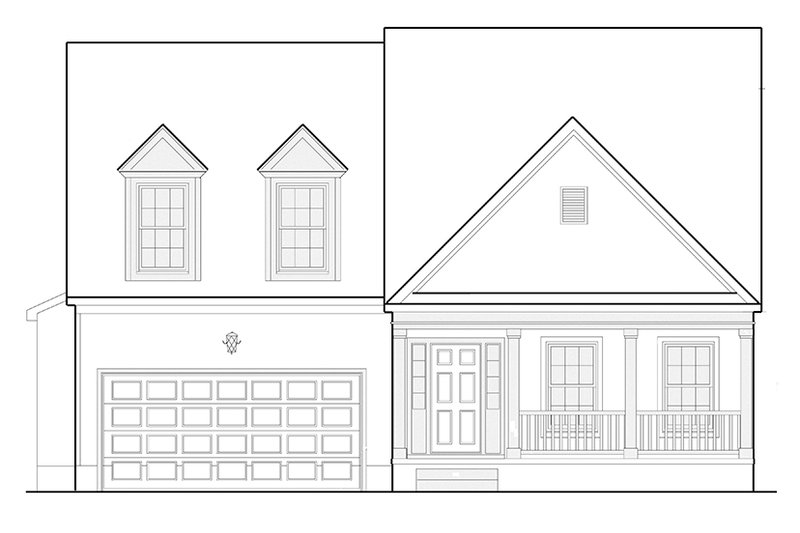 Dream House Plan - Exterior - Front Elevation 3 for Colonial House Plan #1053-72 - 3 bed, 2.5 bath