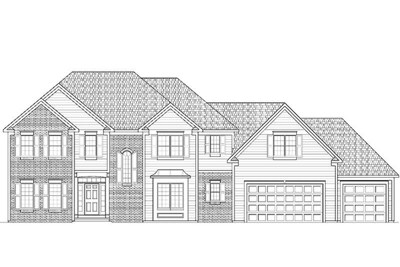 Architectural House Design - Exterior - Front Elevation 3 for Classical House Plan #328-333 - 4 bed, 3.5 bath