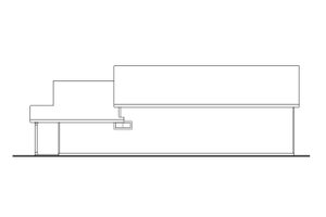 Exterior - Rear Elevation for Mediterranean House Plan #124-1177, 0 bath
