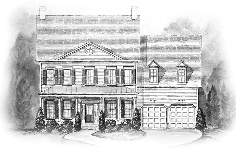 Dream House Plan - Classical Exterior - Front Elevation Plan #54-217