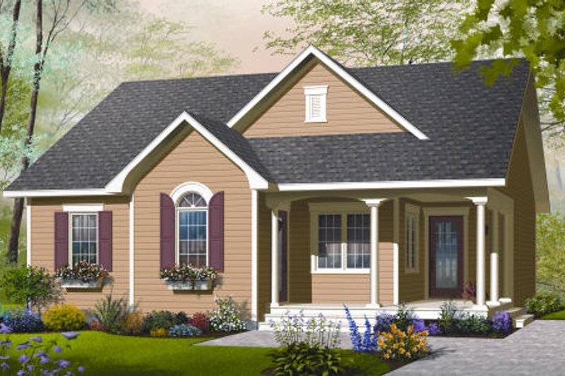 Country Style House Plan - 2 Beds 1 Baths 1226 Sq/Ft Plan #23-2203