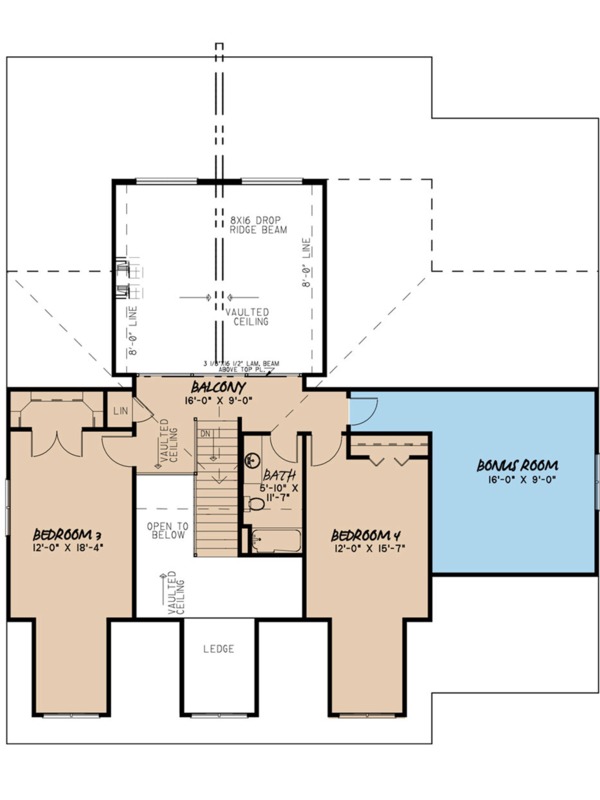 Dream House Plan - Craftsman Floor Plan - Upper Floor Plan #923-113