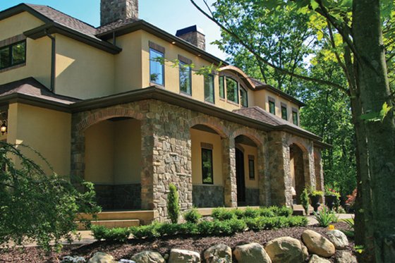 Exterior - Front Elevation 4 for Prairie House Plan #928-248 - 5 bed, 3.5 bath