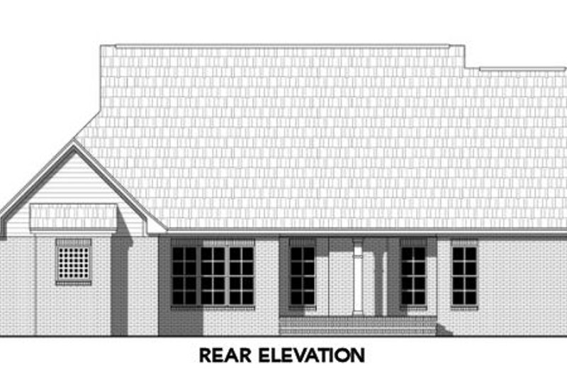Home Plan - Exterior - Rear Elevation for Country House Plan #21-315 - 3 bed, 2 bath