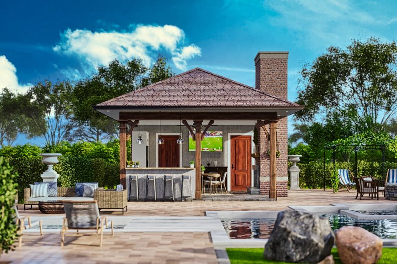 Dream House Plan - Exterior - Front Elevation 3 for Craftsman House Plan #54-584, 1 bath
