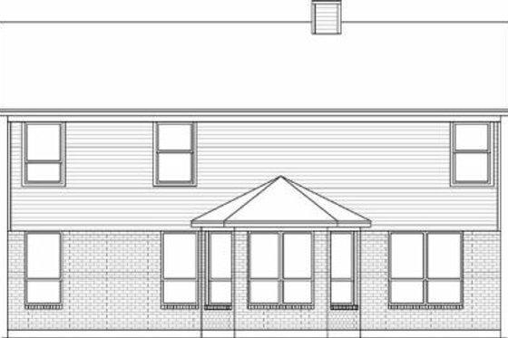 Exterior - Rear Elevation for Traditional House Plan #84-136 - 4 bed, 2.5 bath