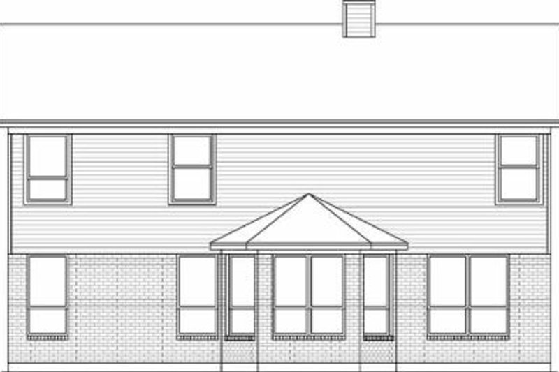 Home Plan - Exterior - Rear Elevation for Traditional House Plan #84-136 - 4 bed, 2.5 bath