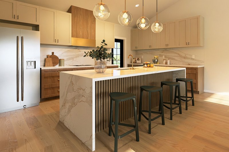 House Blueprint - Interior - Kitchen for Farmhouse House Plan #126-313 - 2 bed, 2 bath