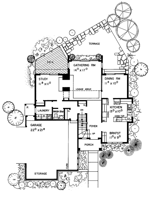 Home Plan - Contemporary Floor Plan - Main Floor Plan #72-863