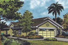 Home Plan - Mediterranean Exterior - Front Elevation Plan #417-676