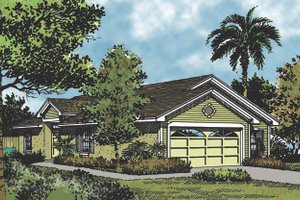 House Design - Exterior - Front Elevation for Mediterranean House Plan #417-676 - 3 bed, 2.5 bath