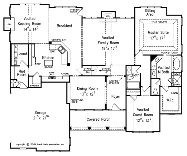 Dream House Plan - Country Floor Plan - Main Floor Plan #927-295