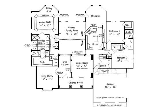 Floor Plan - Main Floor for European House Plan #927-495 - 3 bed, 2.5 bath