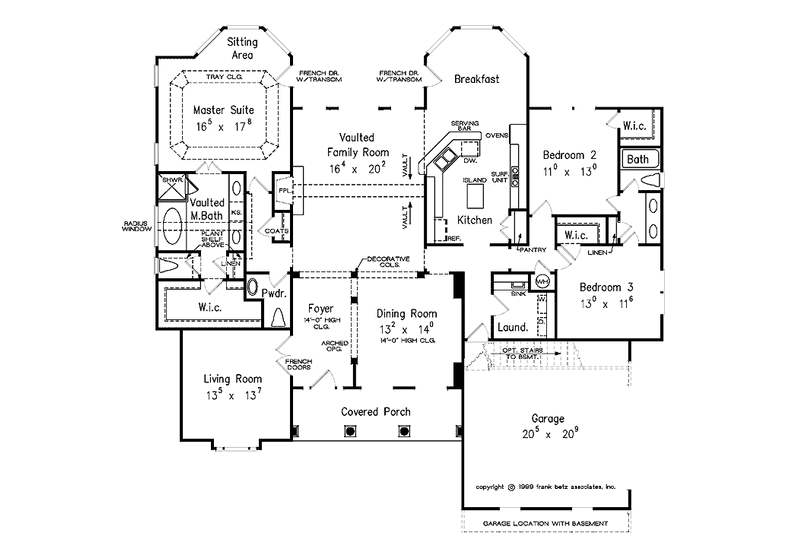 Home Plan - Floor Plan - Main Floor for European House Plan #927-495 - 3 bed, 2.5 bath