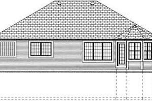 Exterior - Rear Elevation for Country House Plan #126-128 - 3 bed, 2 bath