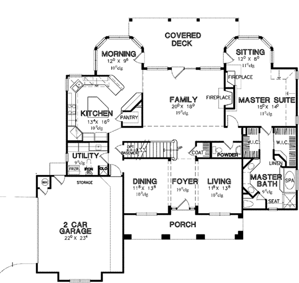 Architectural House Design - European Floor Plan - Main Floor Plan #472-337