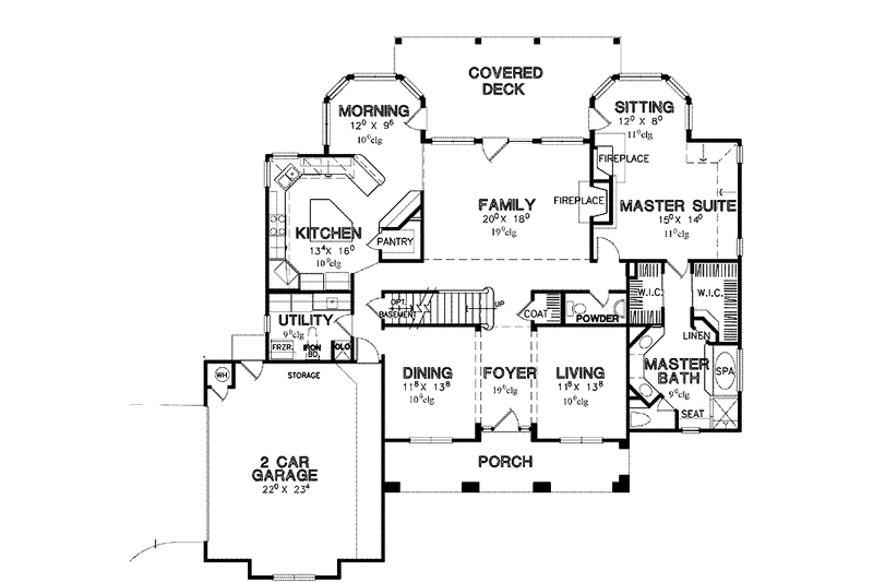 Dream House Plan - Floor Plan - Main Floor for European House Plan #472-337 - 4 bed, 3.5 bath