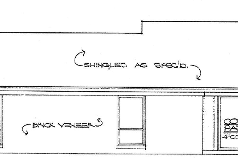 Dream House Plan - Exterior - Rear Elevation for Ranch House Plan #310-1115 - 3 bed, 2 bath