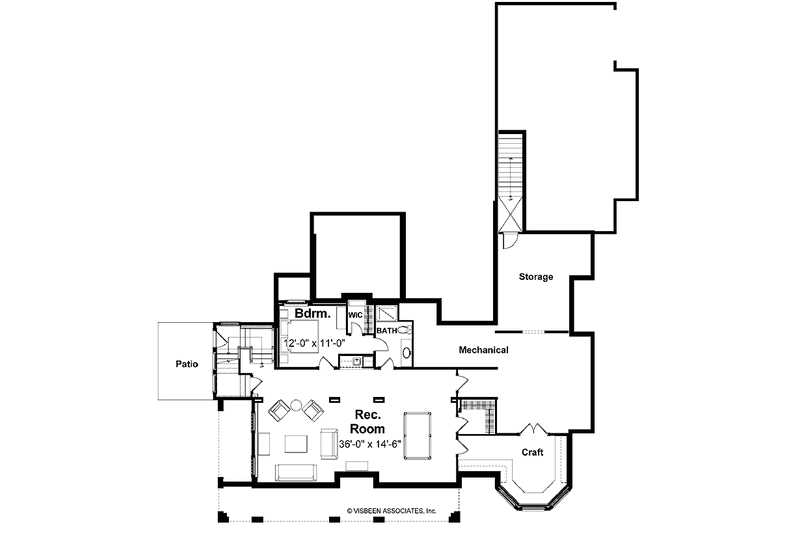Home Plan - Floor Plan - Lower Floor for Victorian House Plan #928-35 - 4 bed, 4 bath