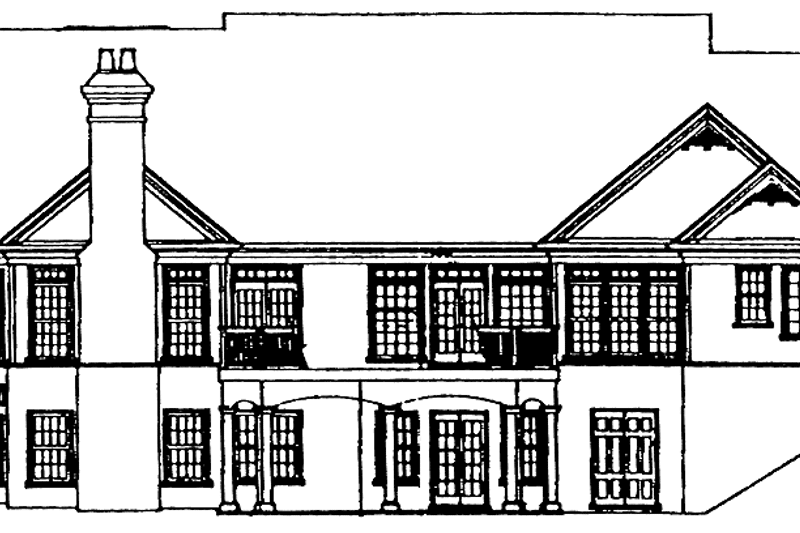 Home Plan - Exterior - Rear Elevation for Country House Plan #429-88 - 3 bed, 2.5 bath