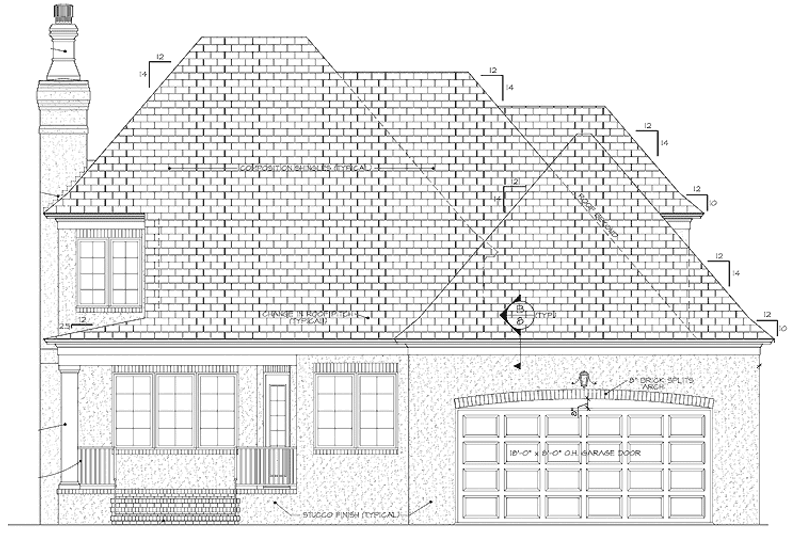 Home Plan - Exterior - Rear Elevation for Country House Plan #453-395 - 4 bed, 3 bath