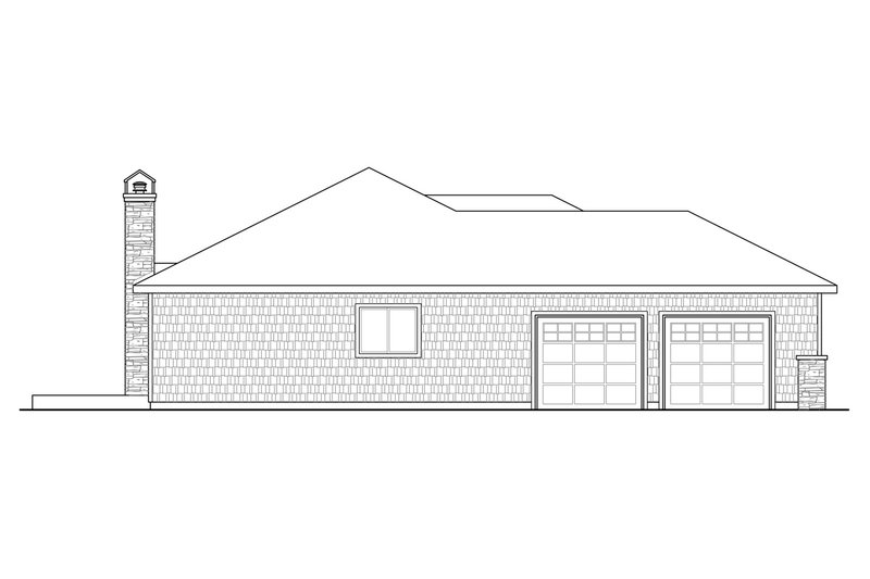 Architectural House Design - Exterior - Other Elevation for Ranch House Plan #124-1048 - 3 bed, 2 bath
