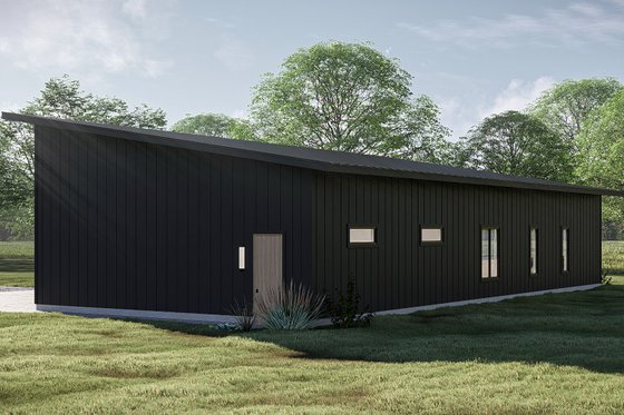 Exterior - Rear Elevation 1 for Barndominium House Plan #455-405 - 2 bed, 2 bath