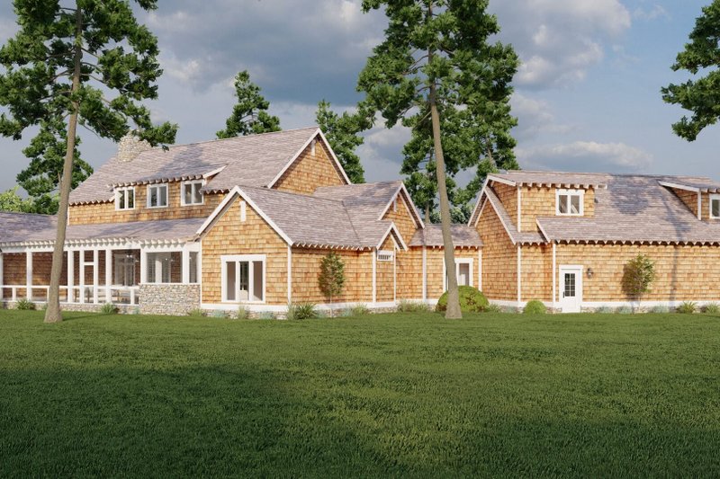 House Plan Design - Exterior - Rear Elevation 1 for Craftsman House Plan #17-3419 - 3 bed, 3 bath